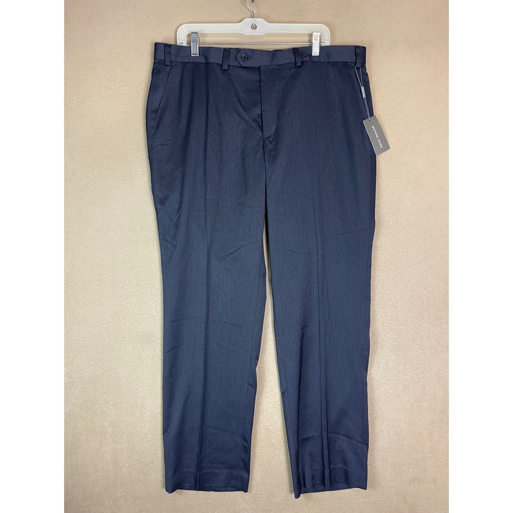 Michael Kors Mens Dress Pants 38x30 Blue Regular Fit Stretch NWT